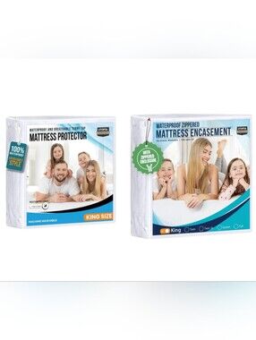 2 King-Size Mattress Protector. 1 is an Encasement & 1 is a Protector